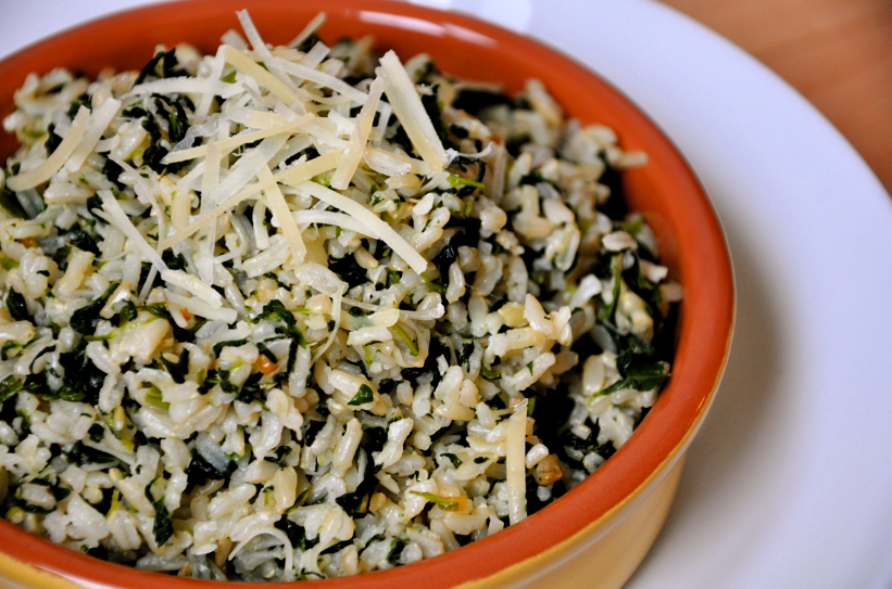 Brown Rice Spinach Healthy Recipe