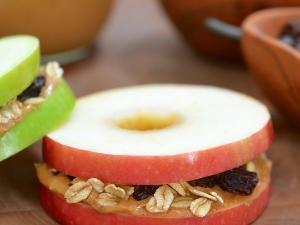 Apple Slice Sandwich Healthy Recipe