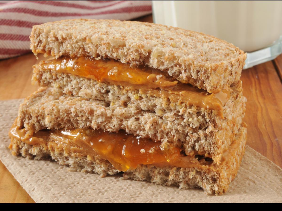 Apricot Jam and Almond Butter Sandwich Healthy Recipe