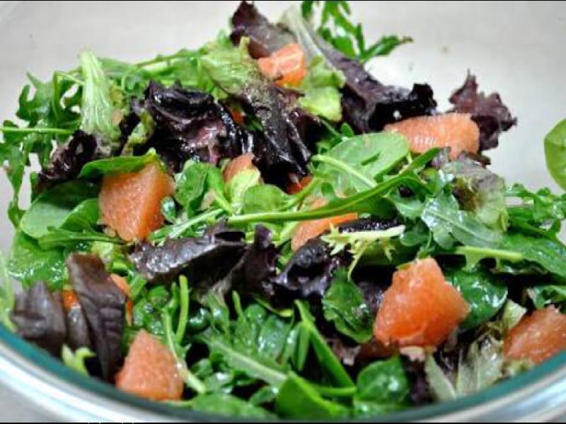 Arugula Salad with Grapefruit dressing Healthy Recipe