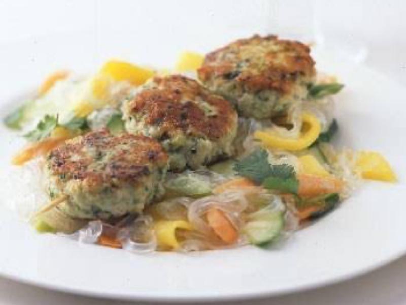 Asian Chicken and Water Chestnut Patties Healthy Recipe