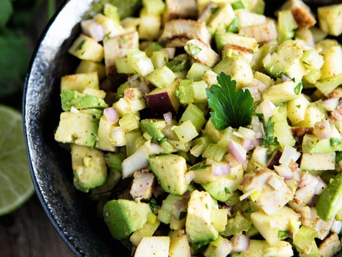 Avocado, Apple, and Chicken Salad Healthy Recipe