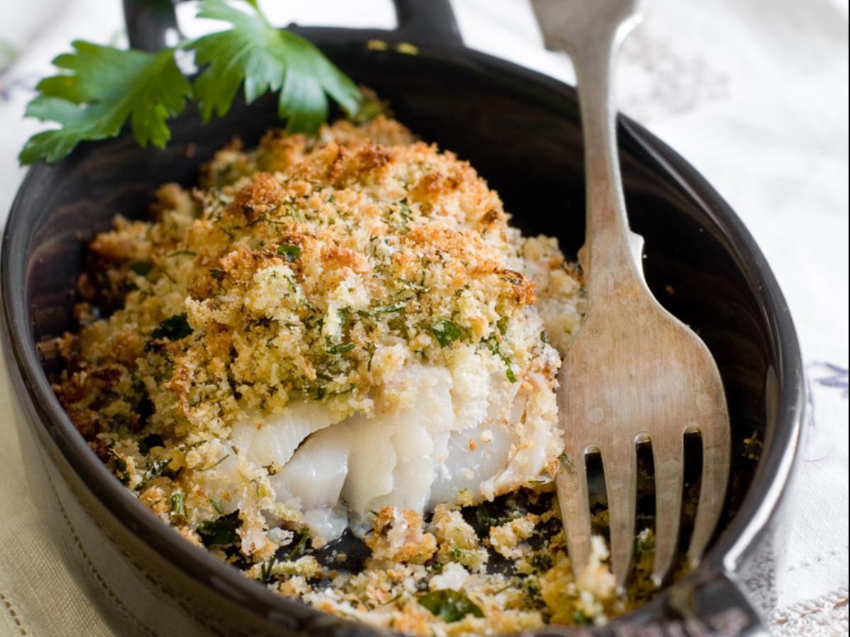 Baked Cod with Ritz Cracker Topping Healthy Recipe