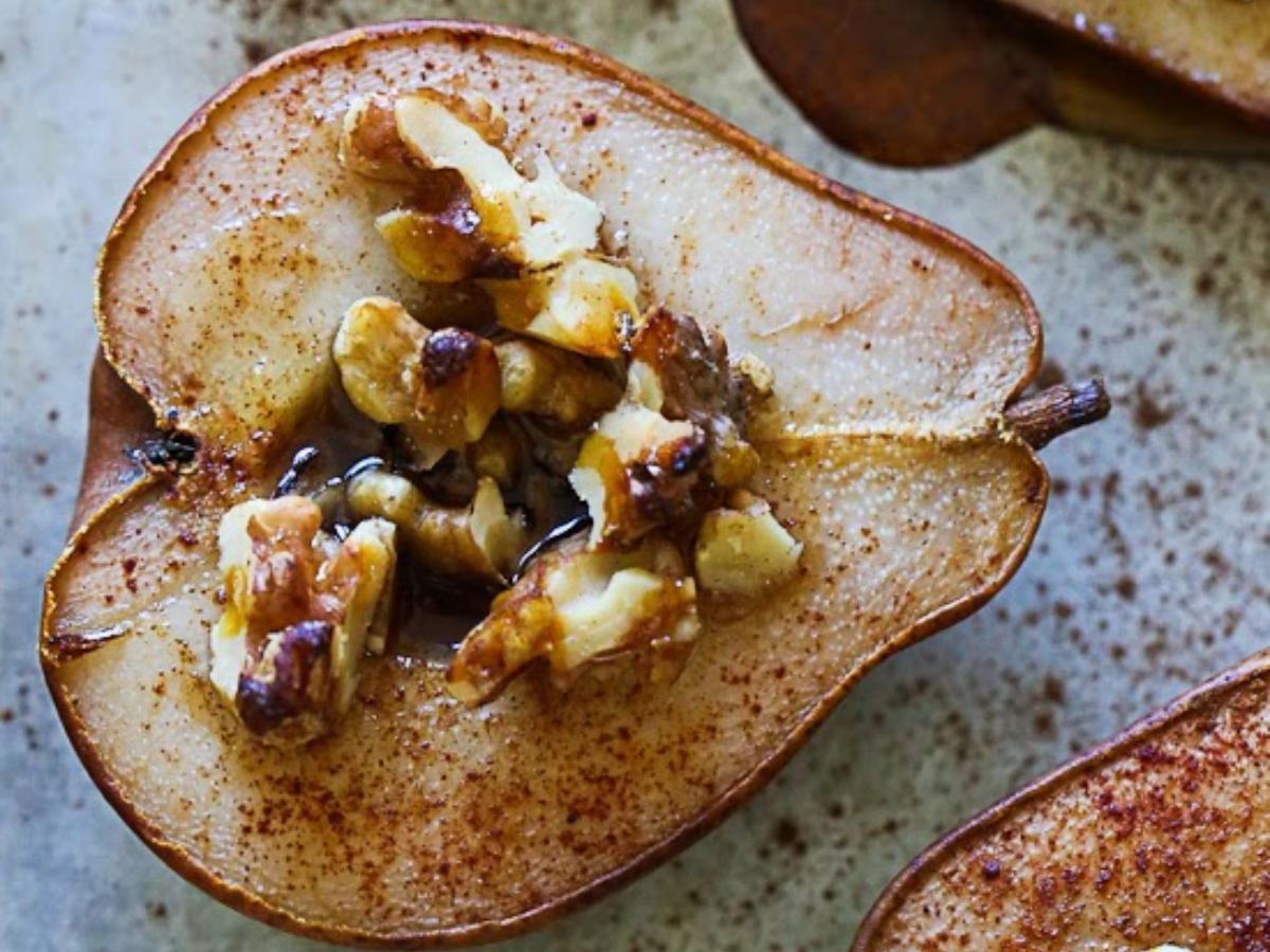 Baked Pears with Walnuts and Honey Healthy Recipe