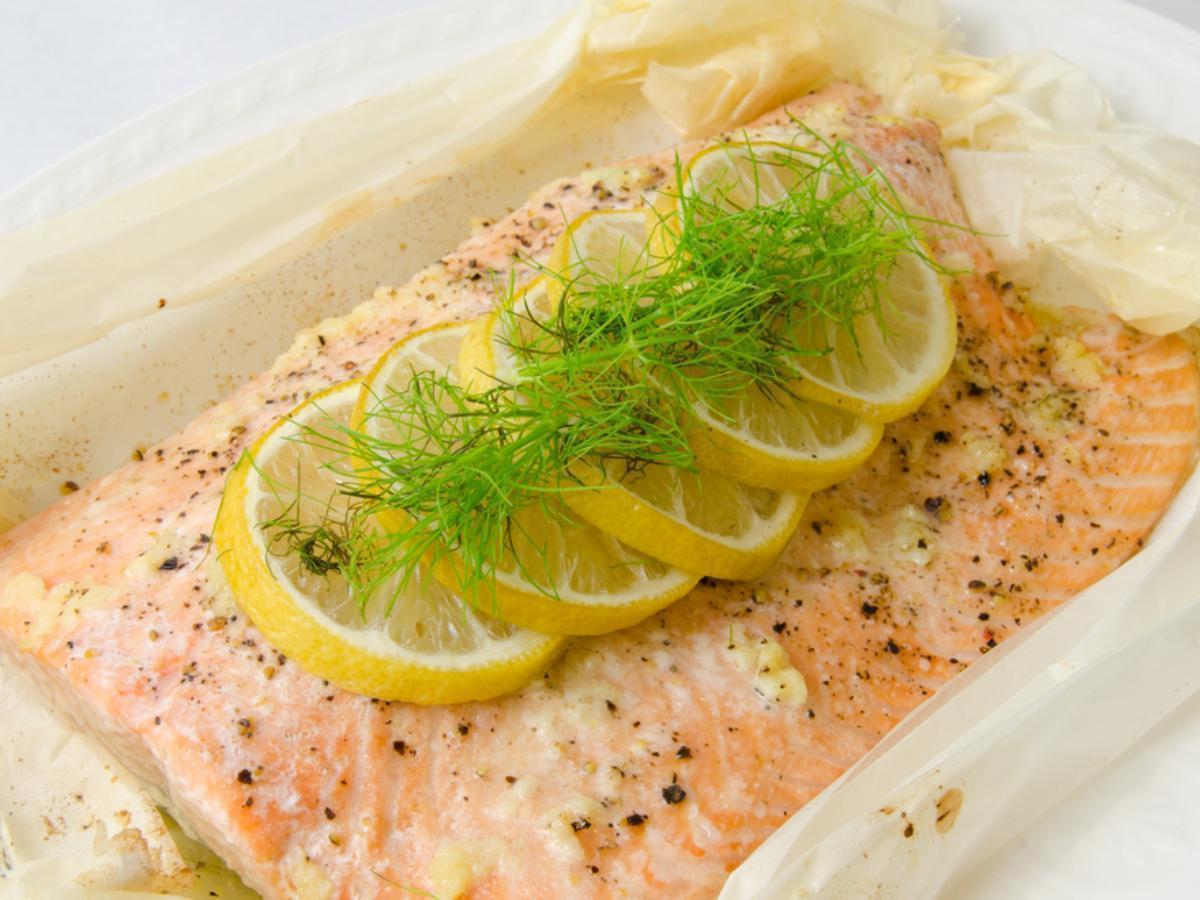 Baked Salmon with Fennel  Healthy Recipe
