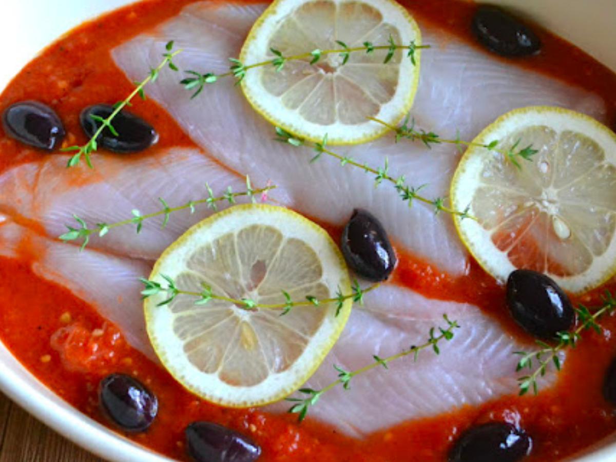 Baked Sole in Fresh Tomato Sauce Healthy Recipe