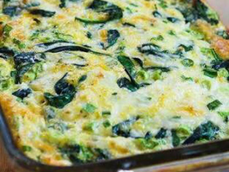 Baked Spinach and Eggs Healthy Recipe