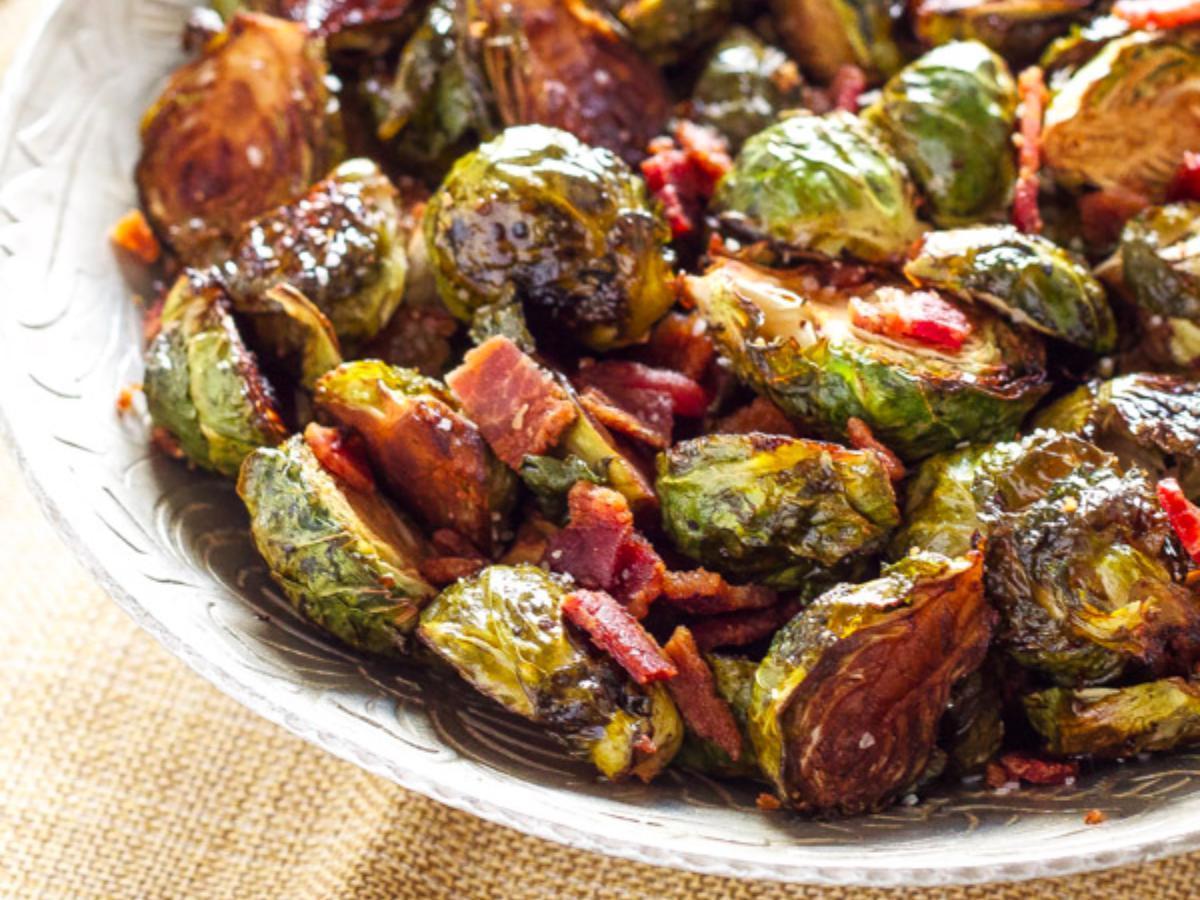 Balsamic Maple Roasted Brussel Sprouts Healthy Recipe