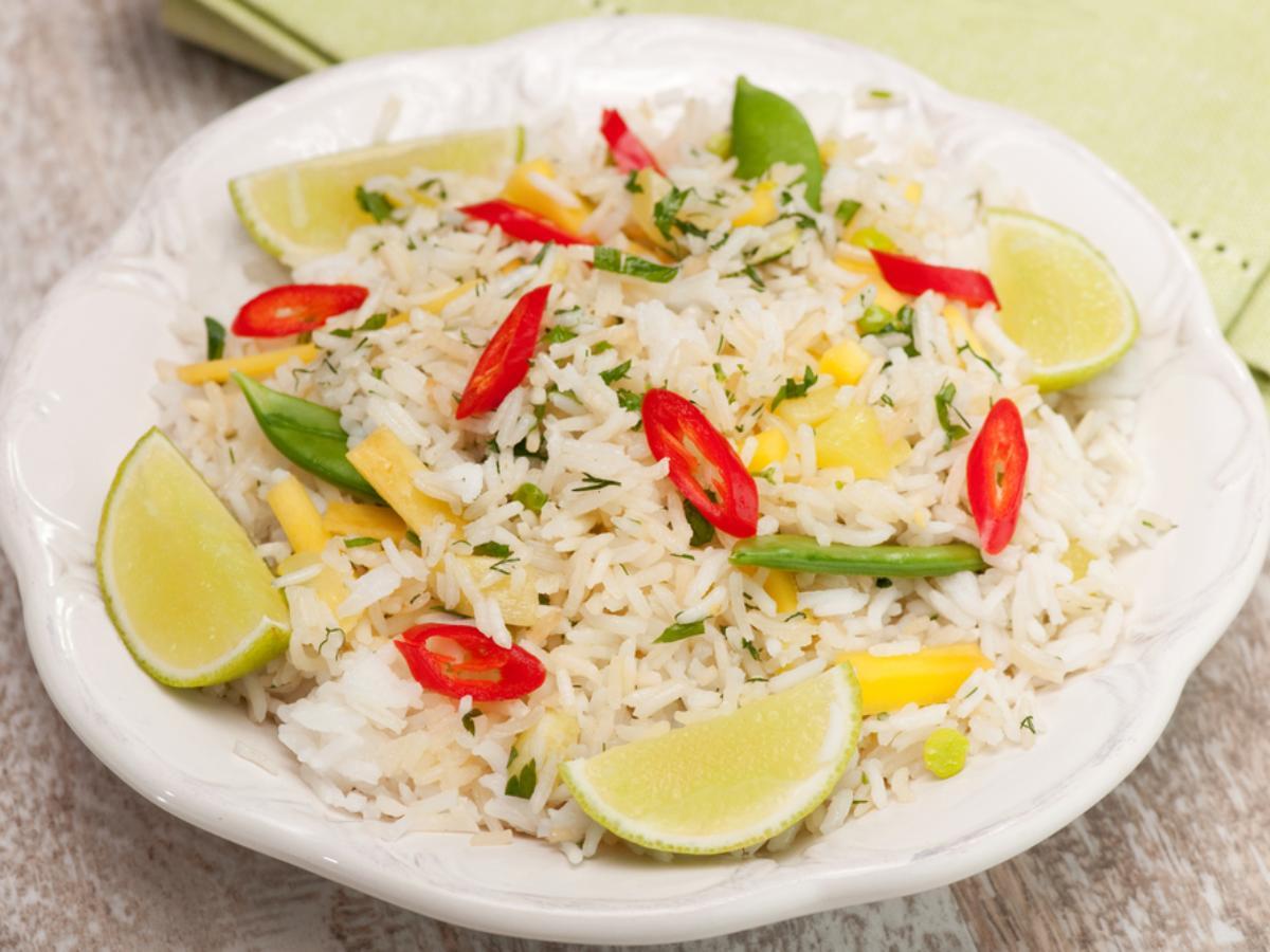 Basmati Rice with Sugar Snap Peas and Green Chiles Healthy Recipe
