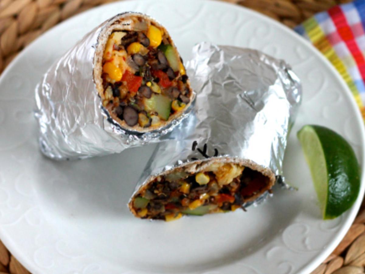 Black Bean Quinoa Burrito Healthy Recipe