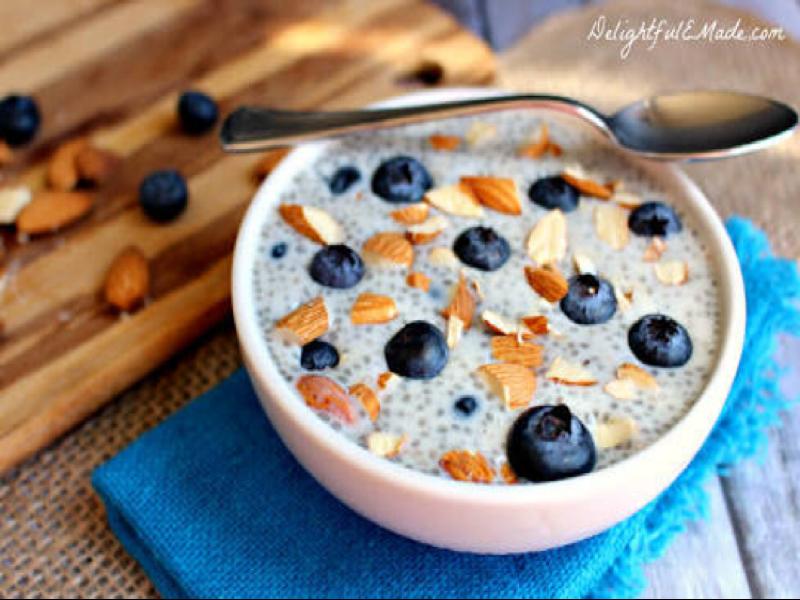 Blueberry Almond Chia Pudding Healthy Recipe
