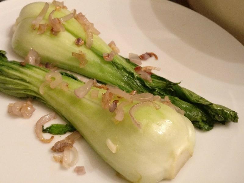 Bok Choy with Fried Shallots Healthy Recipe