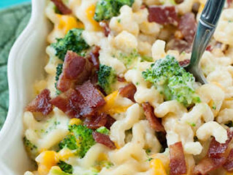 Broccoli and Bacon Mac and Cheese Healthy Recipe