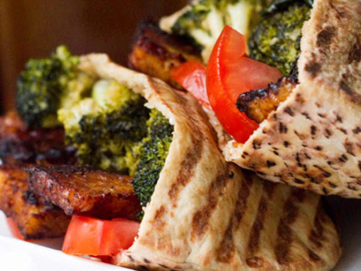 Broccoli Tofu Pitas Healthy Recipe
