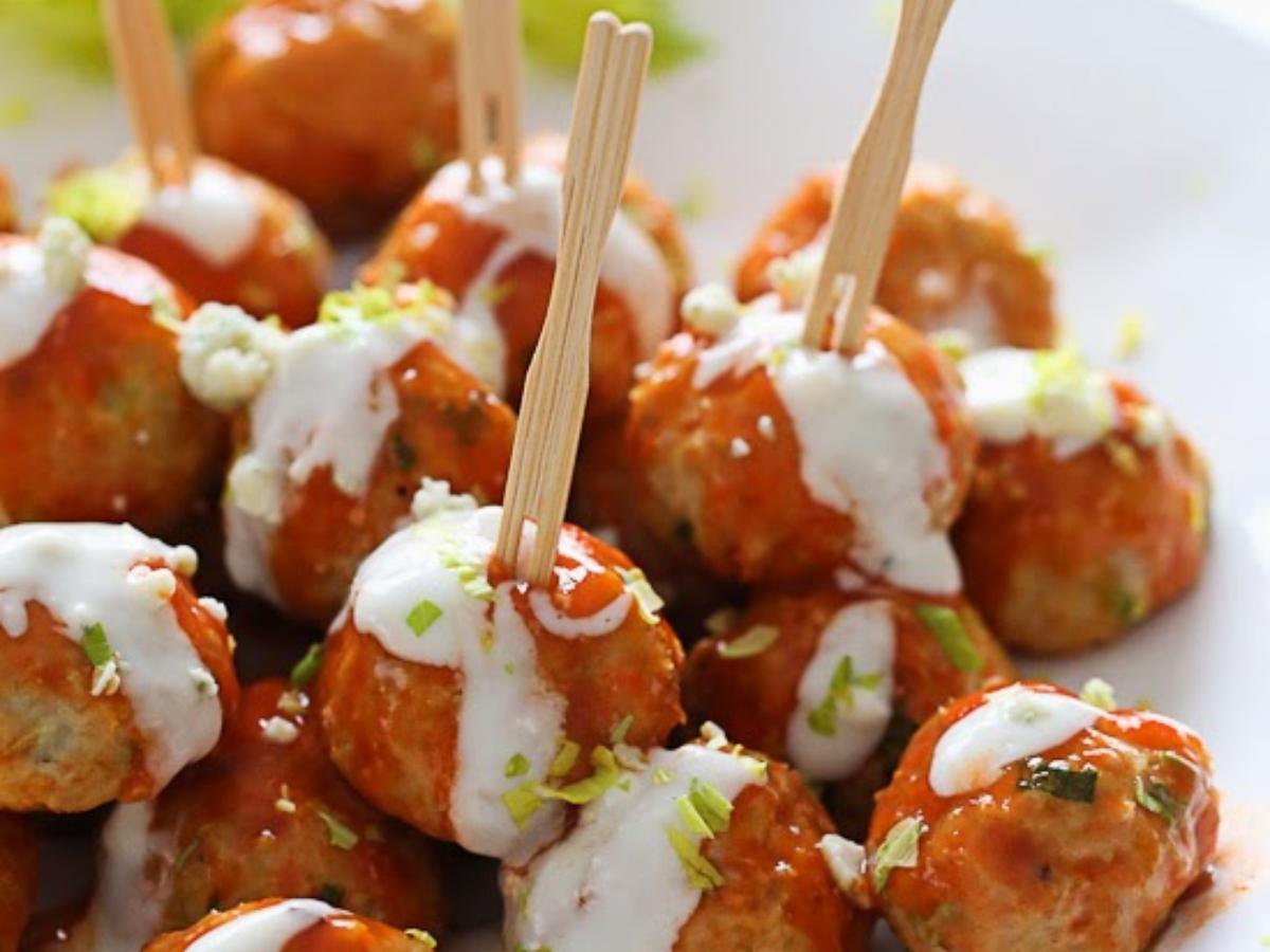 Buffalo Chicken Meatballs Healthy Recipe