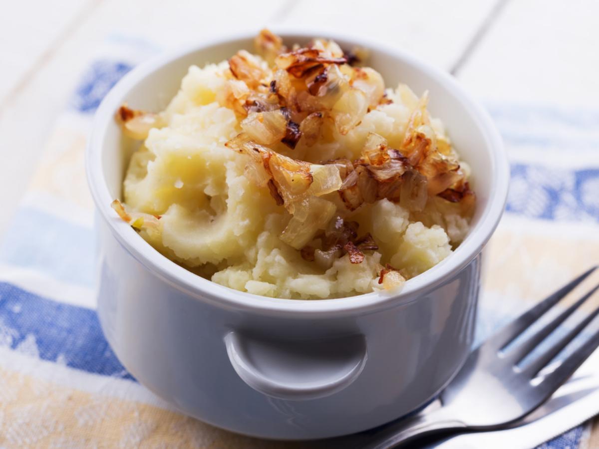 Buttermilk Mashed Potatoes with Caramelized Shallots Healthy Recipe