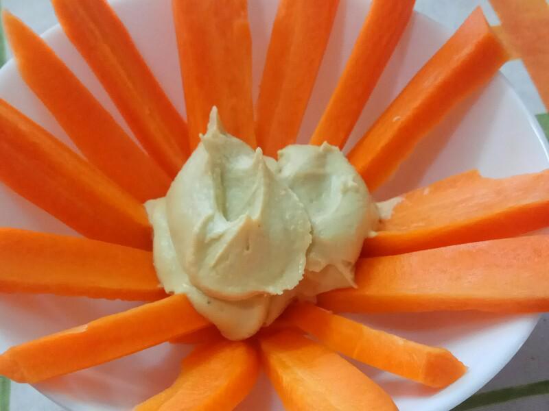 Carrot and Hummus Snack Healthy Recipe