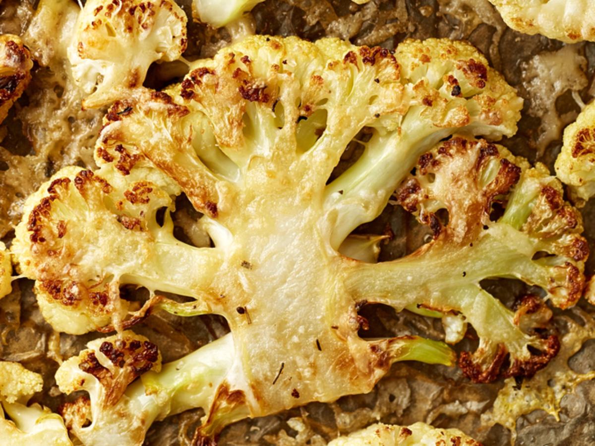 Cauliflower Steaks & Vegan Pesto Zoodles Healthy Recipe