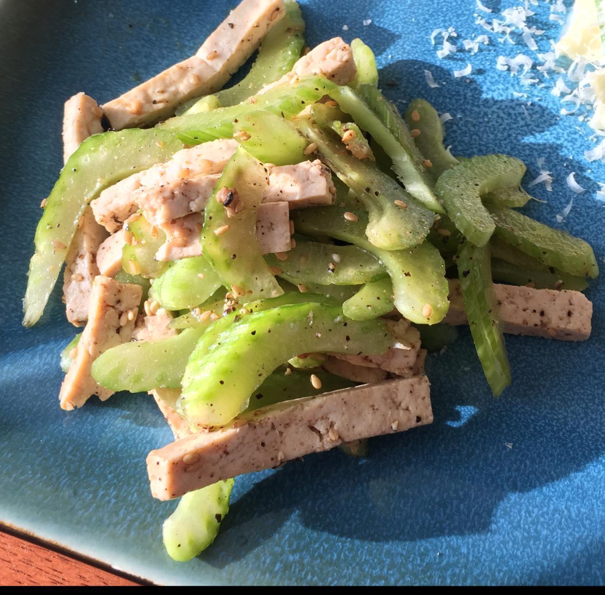 Celery and Sesame Tofu Salad Healthy Recipe