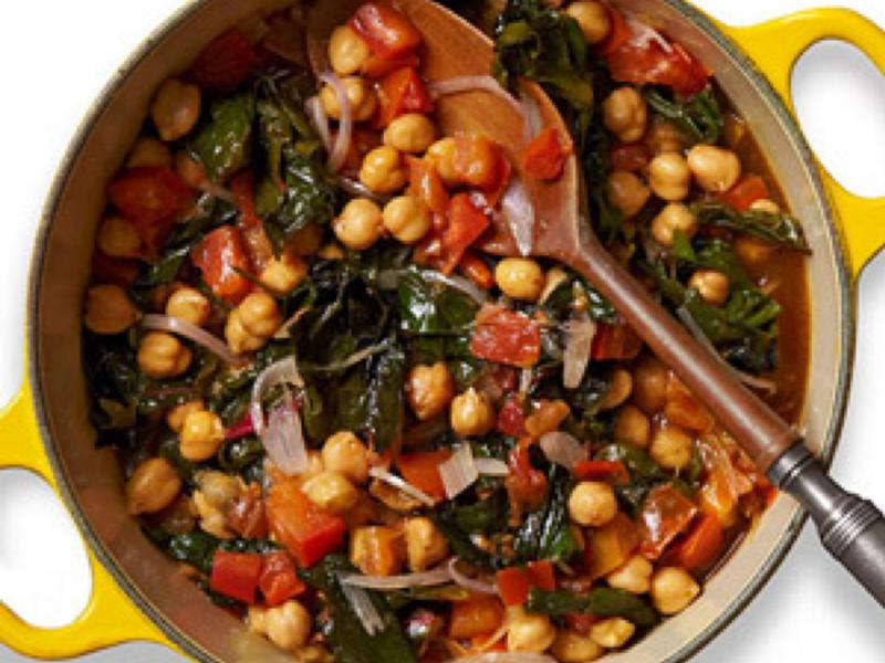 Chick-Peas and Swiss Chard Healthy Recipe