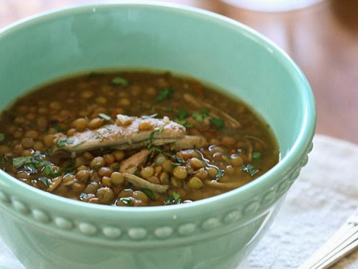 Chicken and Lentil Soup Healthy Recipe