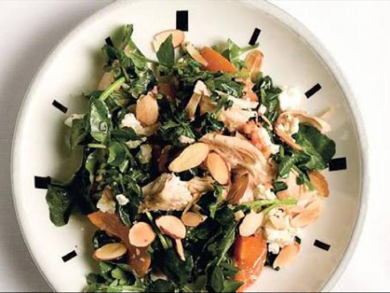Chicken and Watercress Salad with Almonds and Feta Healthy Recipe