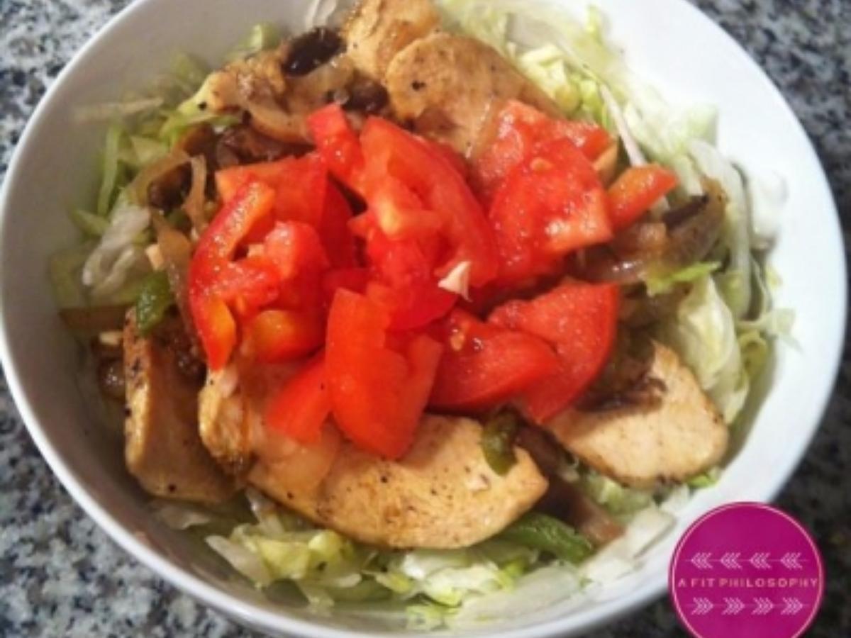 Chicken Philly Salad Healthy Recipe