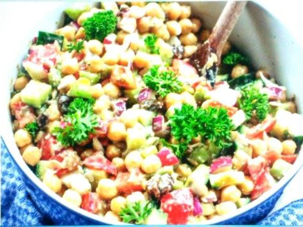 Chickpea and Veggie Salad Healthy Recipe