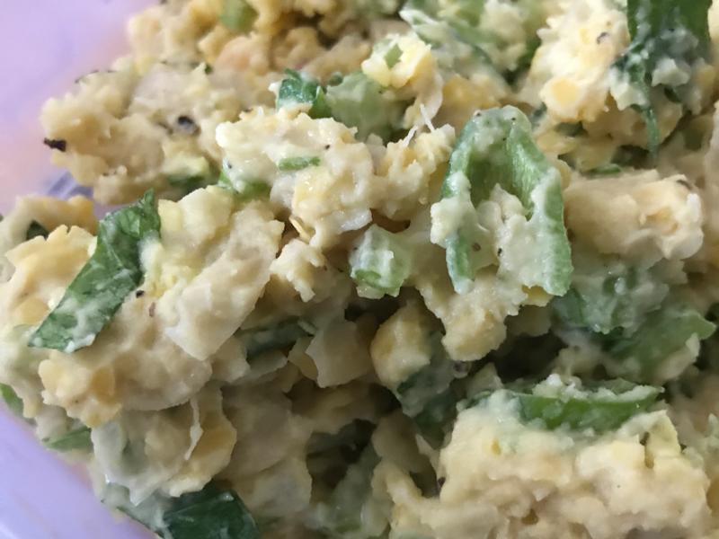 Chickpea Mash Salad Healthy Recipe