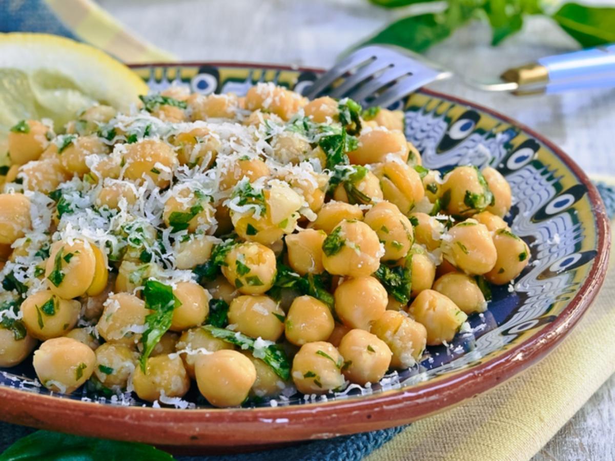 Chickpea Salad with Lemon, Parmesan, and Fresh Herbs Healthy Recipe