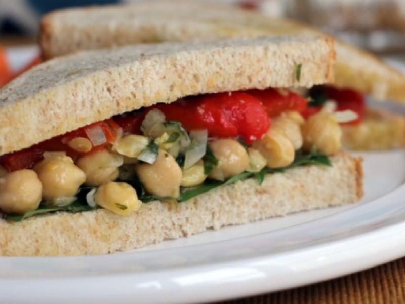 Chickpea Snack Sandwich Healthy Recipe