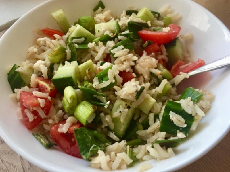Chive and Feta Rice Healthy Recipe