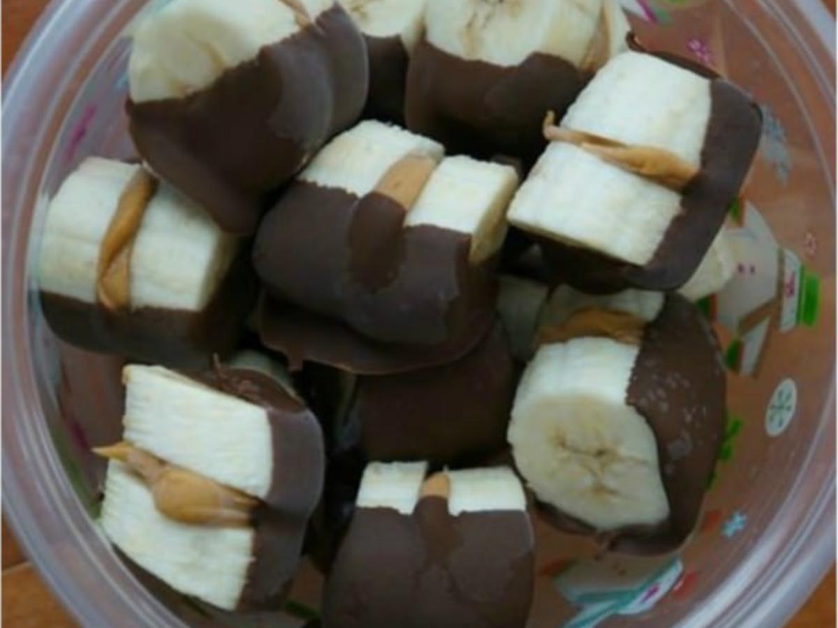 Chocolate Dipped Nut Butter Banana Bites Healthy Recipe