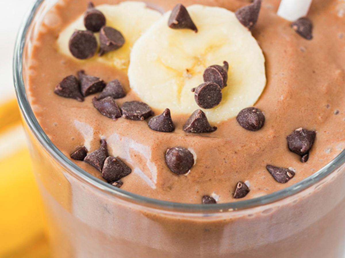 Chocolate Peanut Butter Banana Breakfast Shake Healthy Recipe