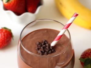 Chocolate Strawberry Banana Milkshake Healthy Recipe