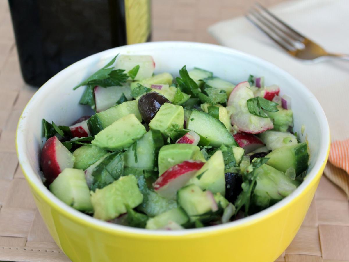 Chopped Radish and Avocado Salad Healthy Recipe