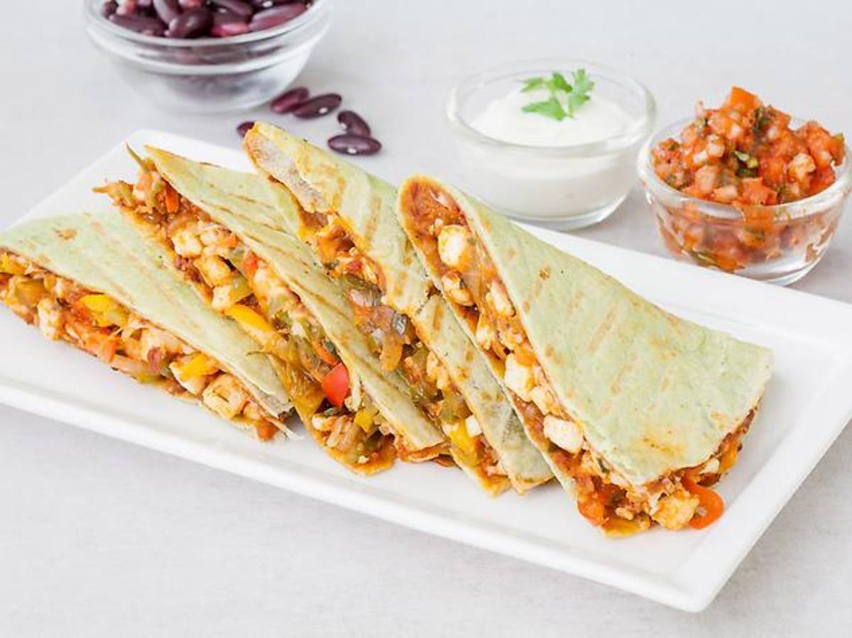 Cottage Cheese and Black Bean Vegetarian Quesadillas Healthy Recipe