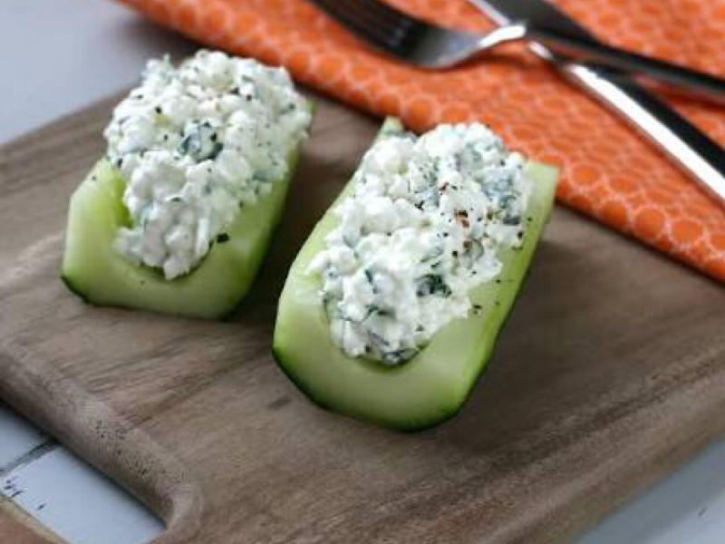 Cottage Cheese with Cucumbers, Basil, & Cilantro Healthy Recipe