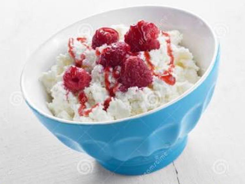 Cottage Cheese with Raspberries Healthy Recipe