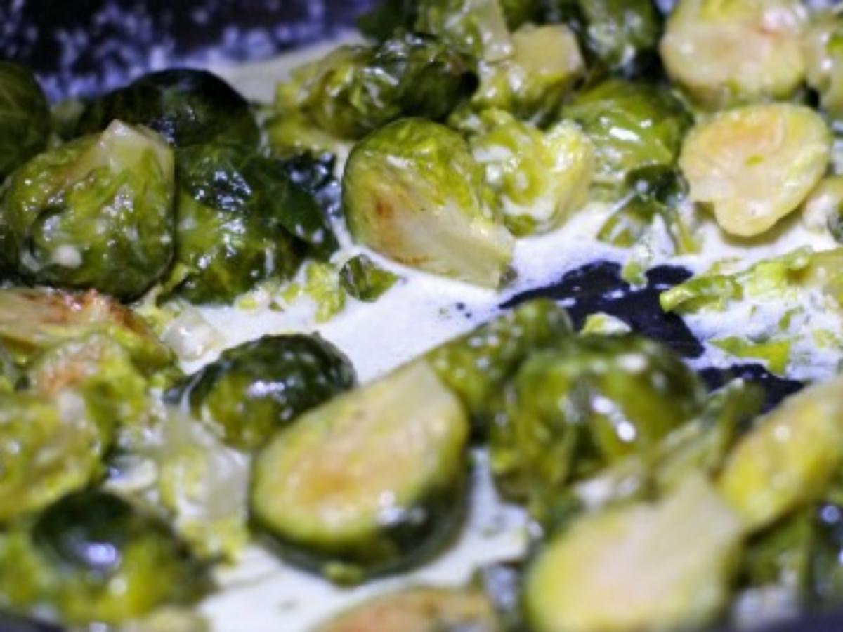 Cream-Braised Brussels Sprouts Healthy Recipe