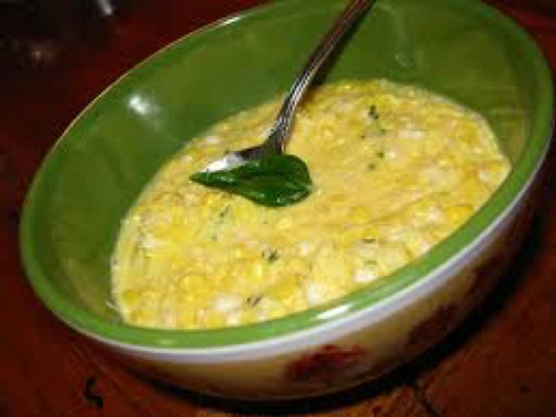 Creamed Corn with Basil Healthy Recipe