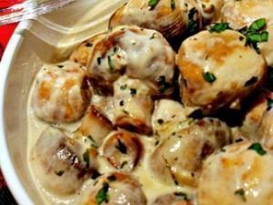 Creamy Garlic Mushrooms Healthy Recipe