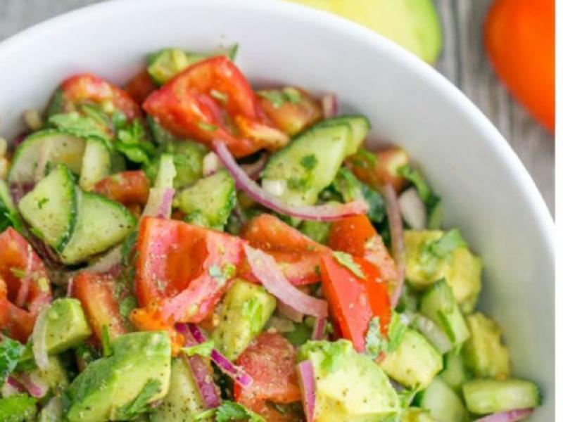 Cucumber Avocado Salad Healthy Recipe