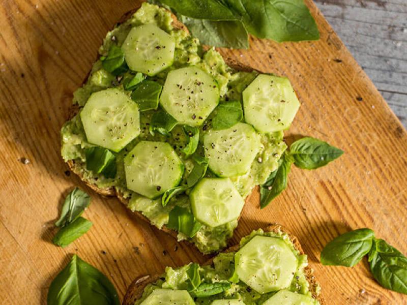 Cucumber Avocado Toast Healthy Recipe