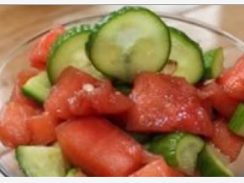 Cucumber-Watermelon Lime Salad Healthy Recipe