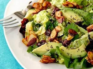 Currant-Avocado Salad with Almond Balsamic Vinaigrette Healthy Recipe
