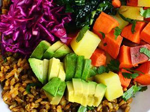 Curry Spice Veggie and Grain Bowl Healthy Recipe