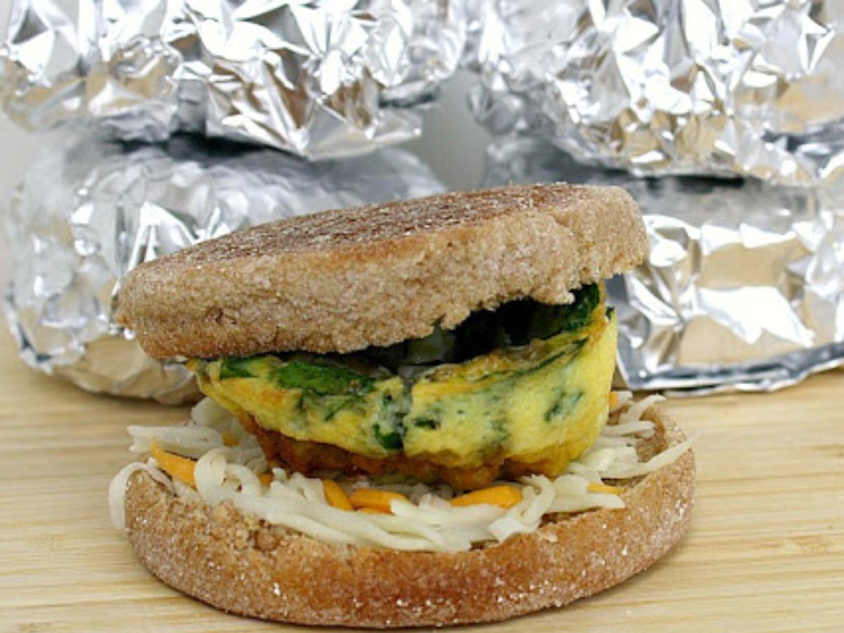 Egg and Veggie Breakfast Sandwich Healthy Recipe