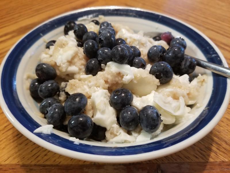 Egg White Oatmeal with Blueberries Healthy Recipe