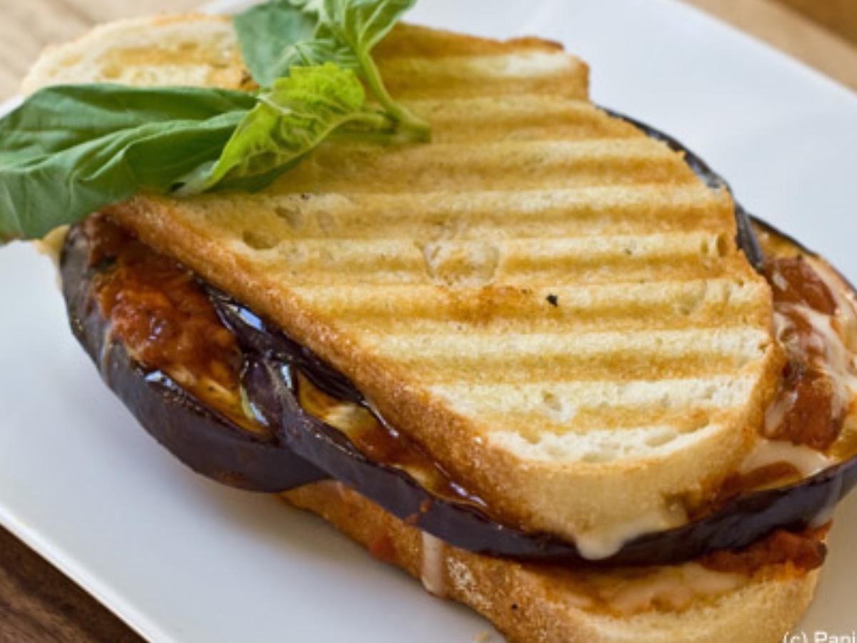 Eggplant Parmigiana Panini Healthy Recipe